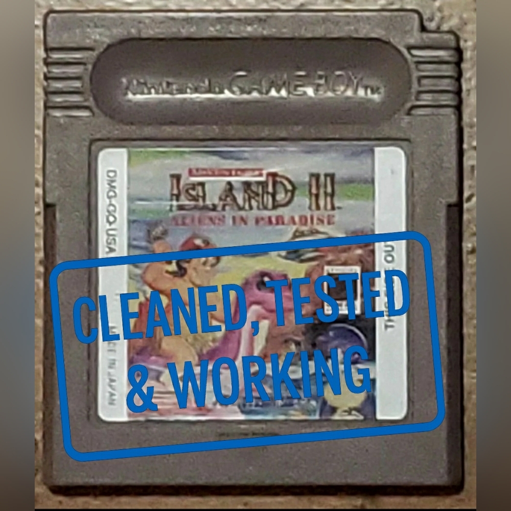 Adventure Island 2 Aliens in Paradise Nintendo Game Boy Tested & Works Authentic